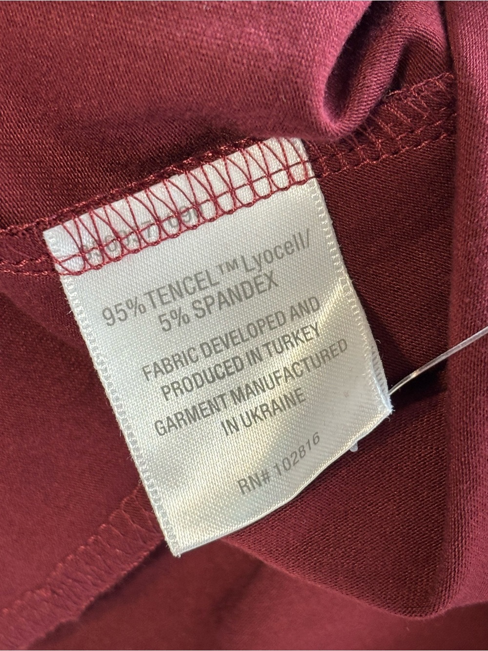 Garnet Hill Burgundy TENCEL Lyocell Button Front A-Line Skirt Women’s Medium NWT - Picture 6 of 10
